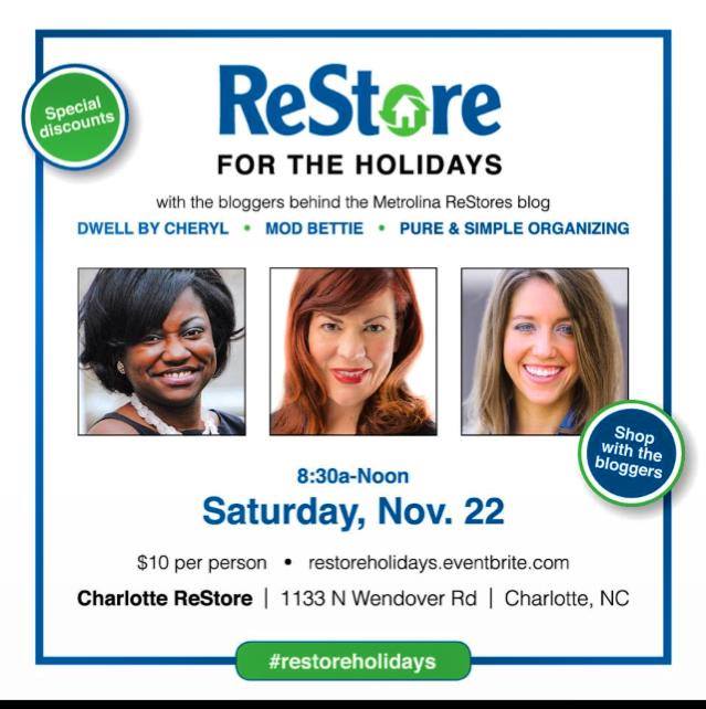 Restore Holiday event